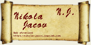 Nikola Jačov vizit kartica